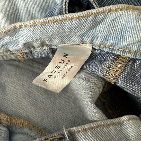 PacSun Womens Two-Tone '90s Boyfriend Carpenter Jeans Size 24 - Picture 8 of 9